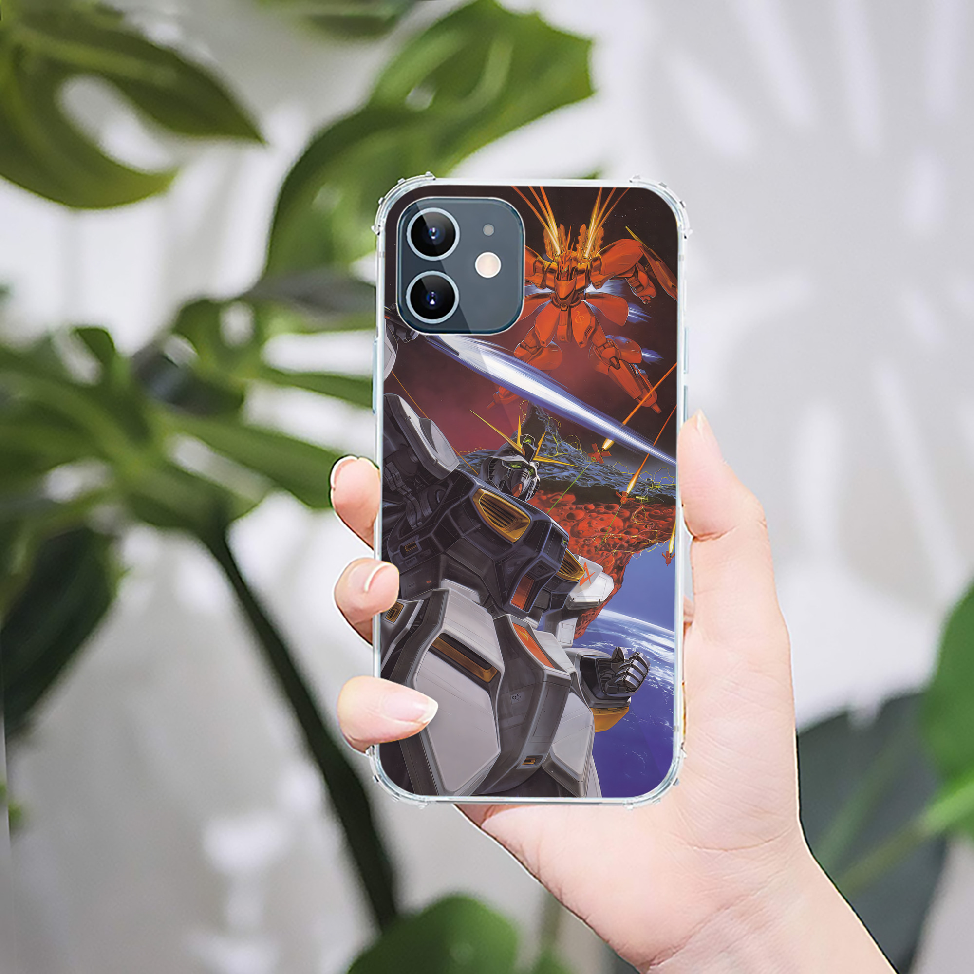 （画像用） 機動戦士ガンダム Mobile Suit Gundam 【iPhone 12シリーズ対応】透明スマホケース（クリアソフトケース）